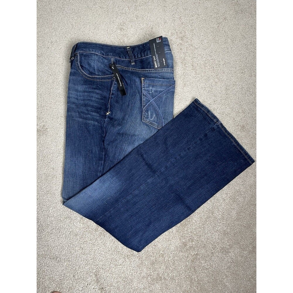 Lane Bryant Bootcut Jeans Plus Size 24 Average 44x31 Dark Wash Denim Stretch NWT
